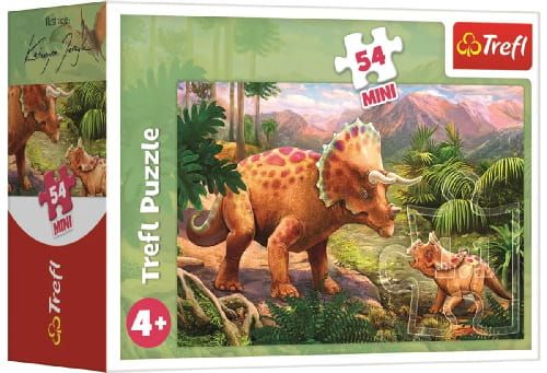4x NOWE Puzzle Mini 54 el. DINOZAURY Dinosaurs - Mix - dla dziecka 5+