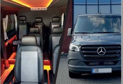Wynajem Mercedes Sprinter na 9 osób. Komfortowy.