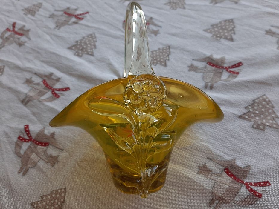 Цукерниця, ваза гутне скло СССР