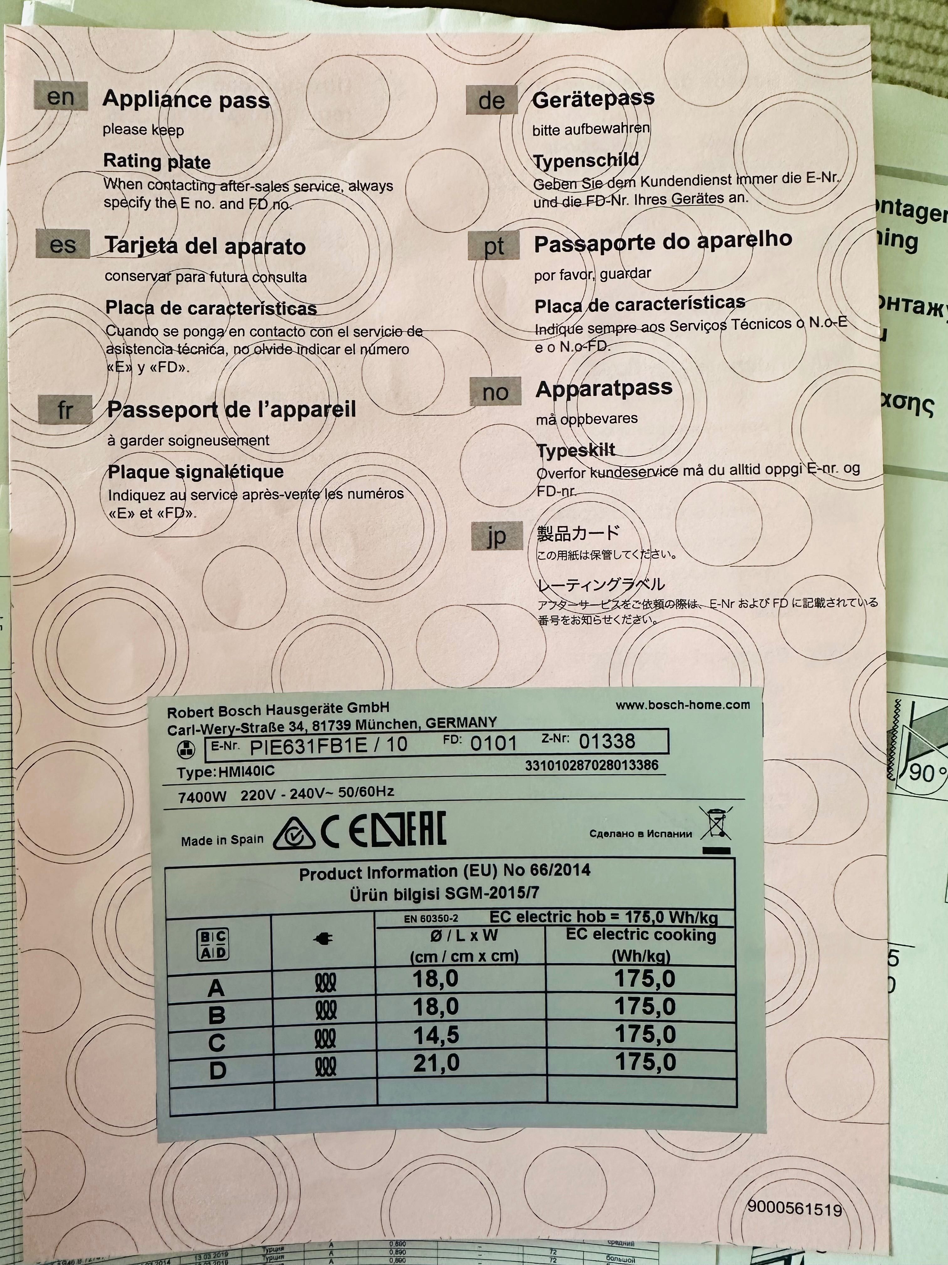 Płyta indukcyjna Bosh uszkodzone szkło, sprawna