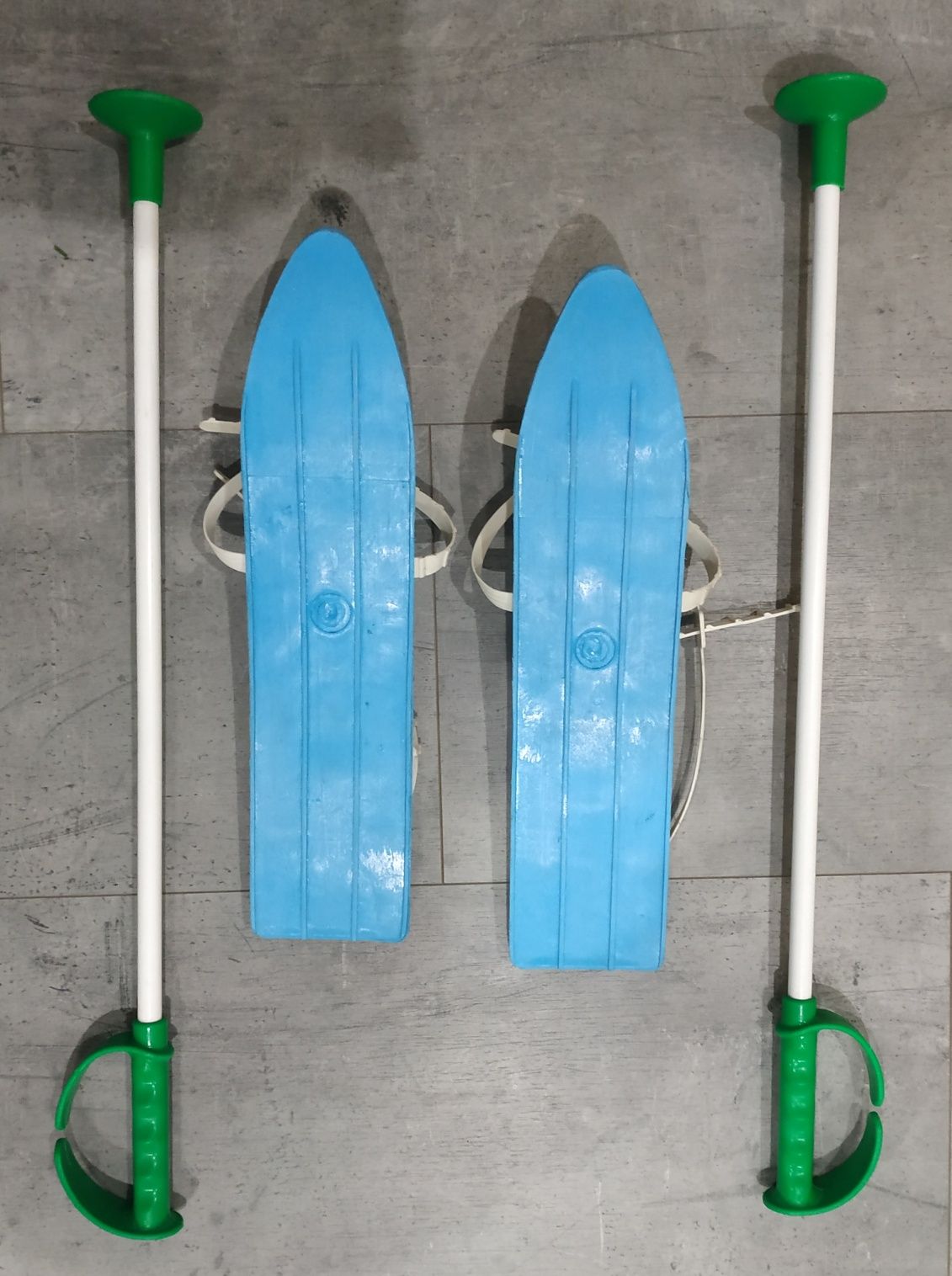 Narty dziecięce ślizgacze regulowane na buty na śnieg ślizgi 35 cm