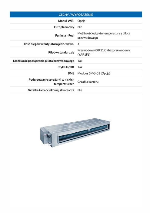 Klimatyzator kanałowy 16kW SINCLAIR ASD-60BI / ASGE-60BI-3 R-32 NOWY
