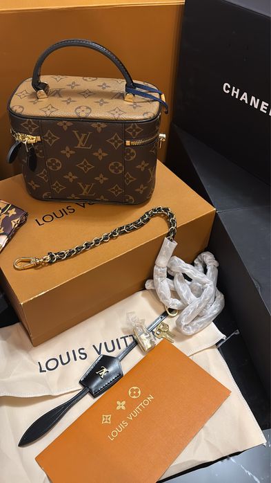 Nowy kuferek torebka Louis Vuitton LV skora pudelko worek