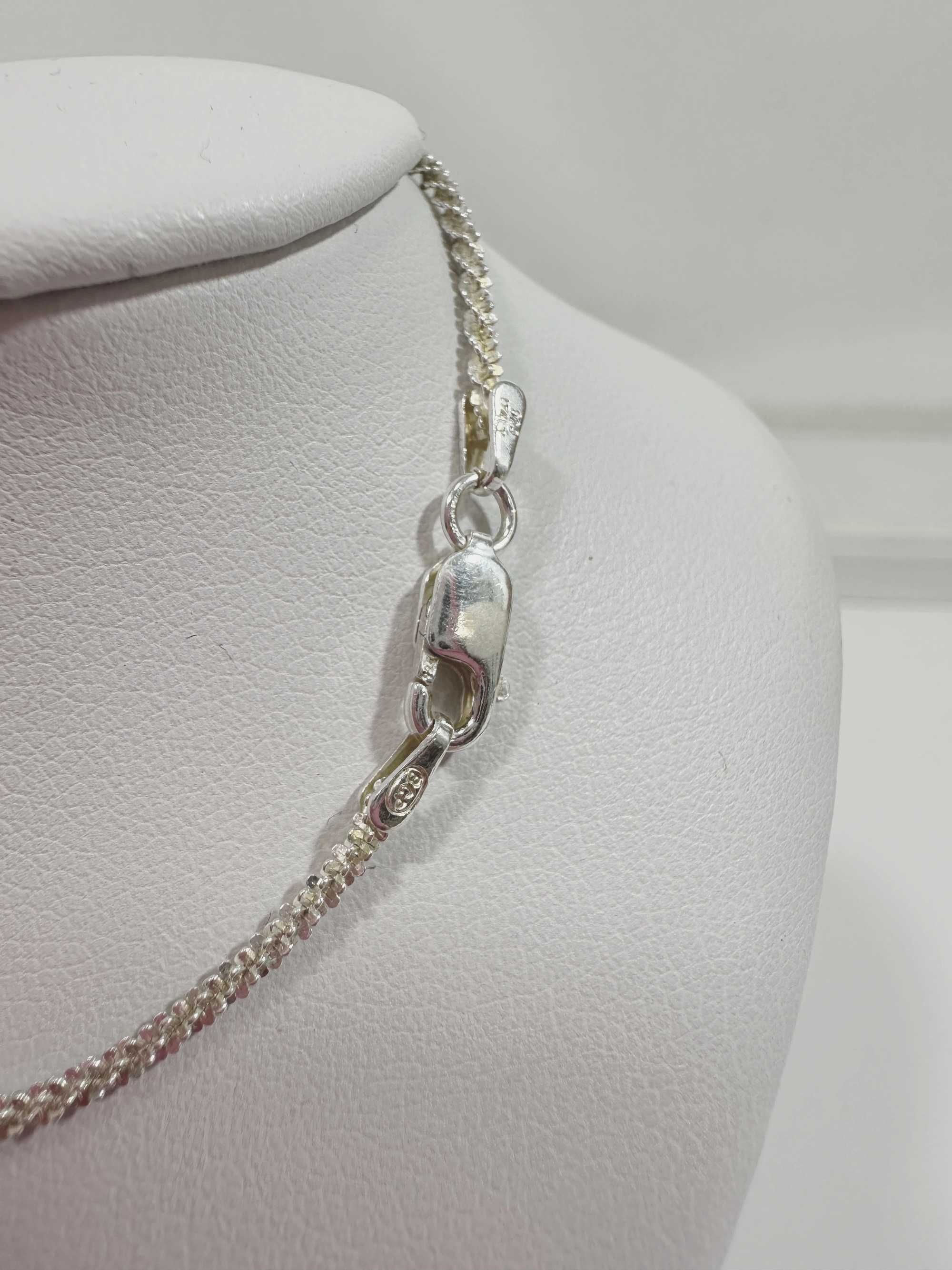 Prześliczna srebrna damska bransoletka inny splot 925 1,7G