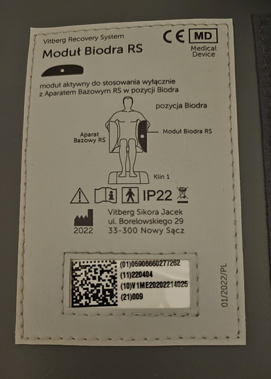 Aparat Bazowy Vitberg RS2 + Moduł Biodra RS z Torbą Nowe
