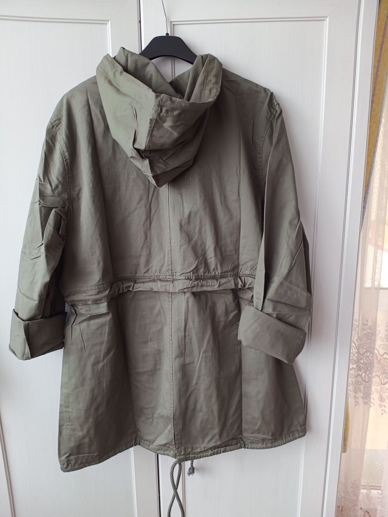 Nowa bawełniana kurteczka khaki parka S/M