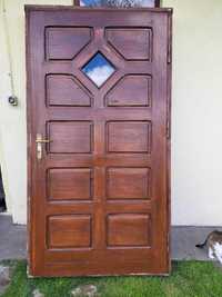 Drzwi drewniane wejściowe zewnętrzne