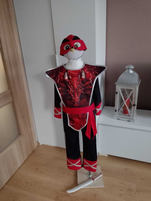 NOWY strój karnawałowy NINJA WOJOWNIK kostium przebranie 122/128 (1)