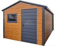 Schowek domek ogrodowy 3x4m + wiata 1m Drzwi okno rynny dach TS1057