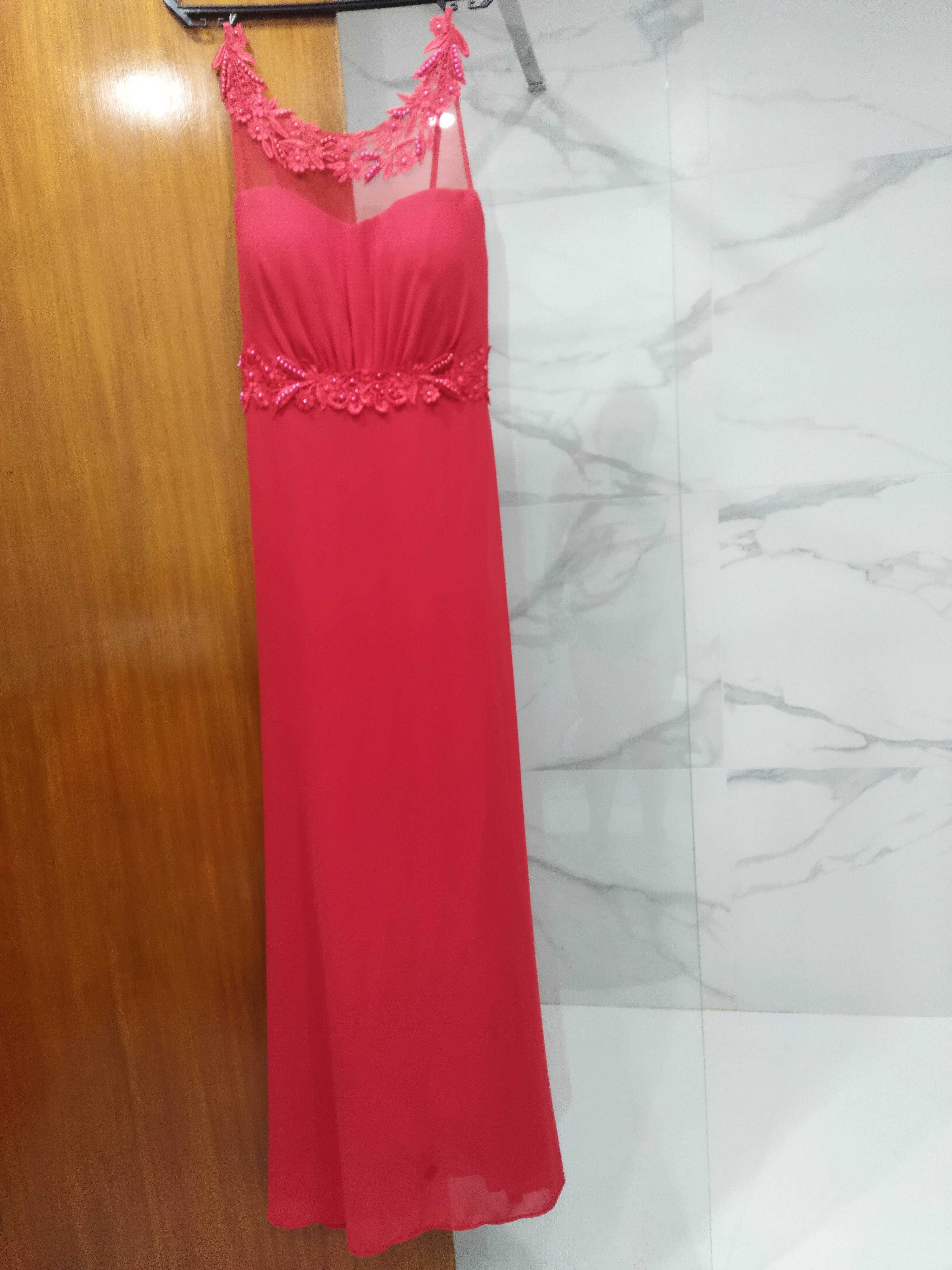 Vestido vermelho de cerimónia