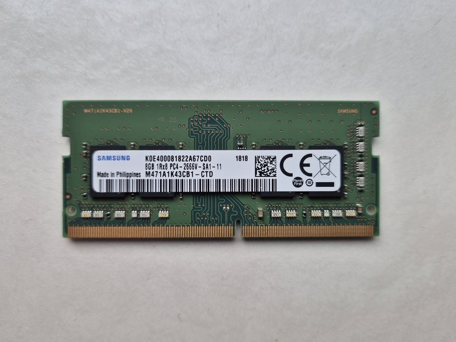 Pamięć RAM Samsung 8GB DDR4 2666 MHz M471A1K43CB1-CTD ŁÓDŹ