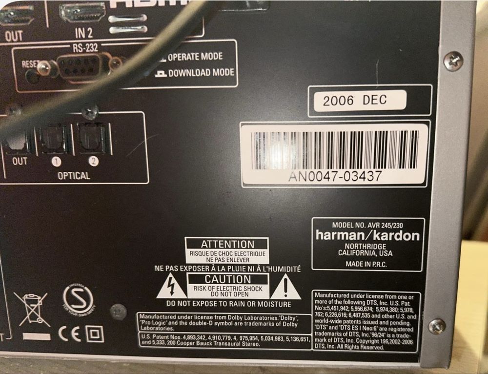 Amplituner Harman/kardon AVR 245