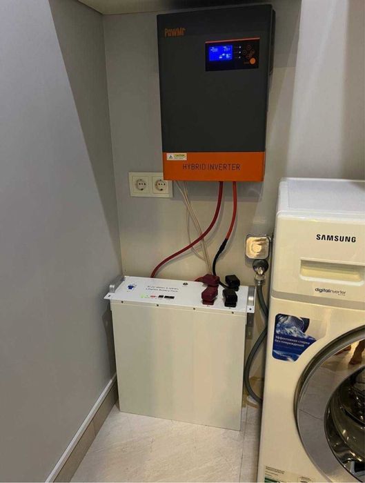 ДБЖ комплект( акумулятор 5кв+ інвертор 6.2 кв)