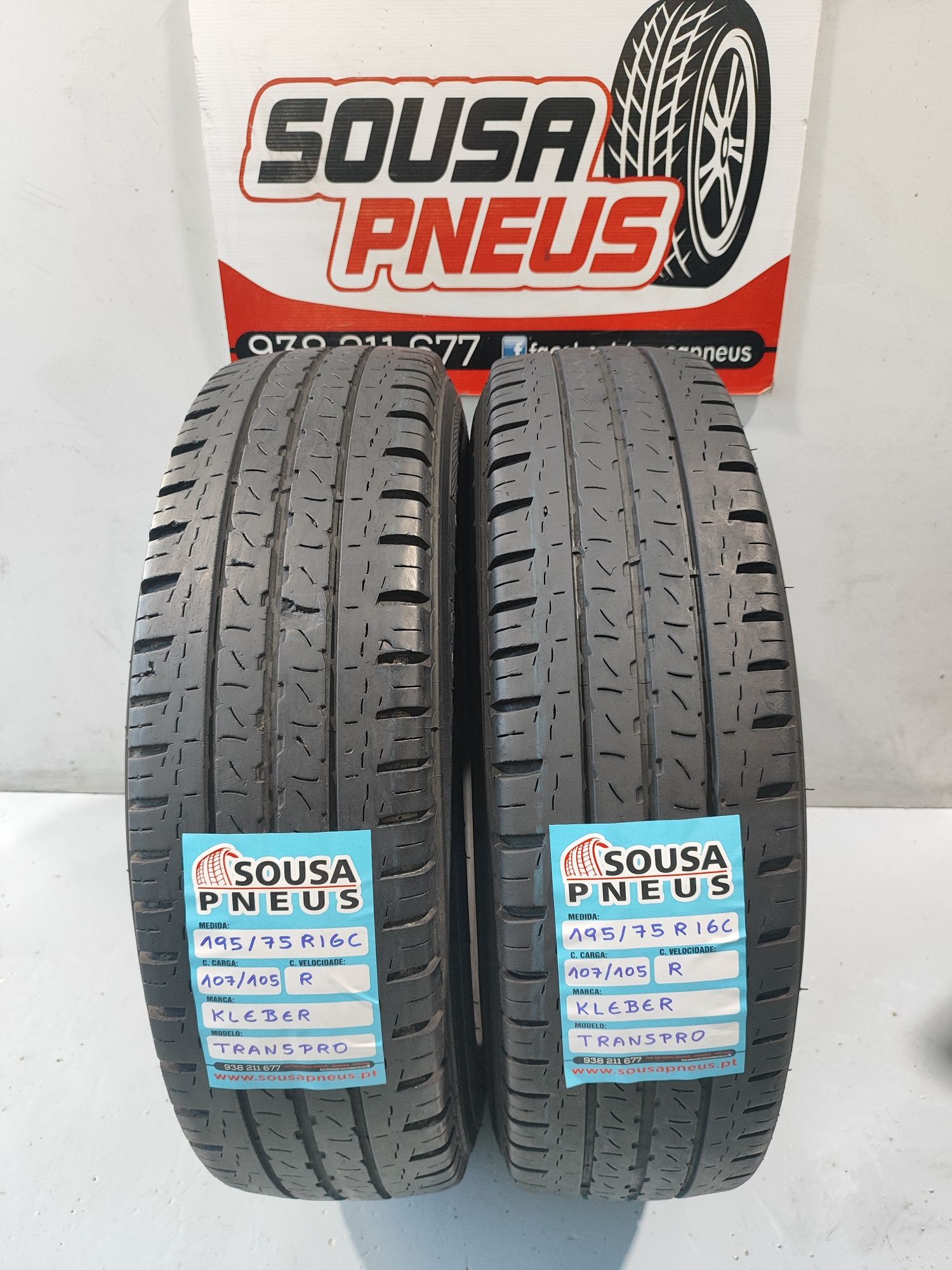 2 pneus semi novos 195-75R16C kleber - Oferta dos portes