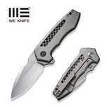 Nóż składany WE Knife Harpen Gray Titanium, Hand Rubbed Satin CPM 20CV