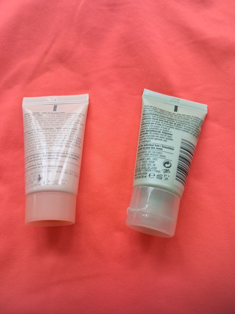 Clinique zestaw 2 kosmetyków do twarzy peeling i maseczka