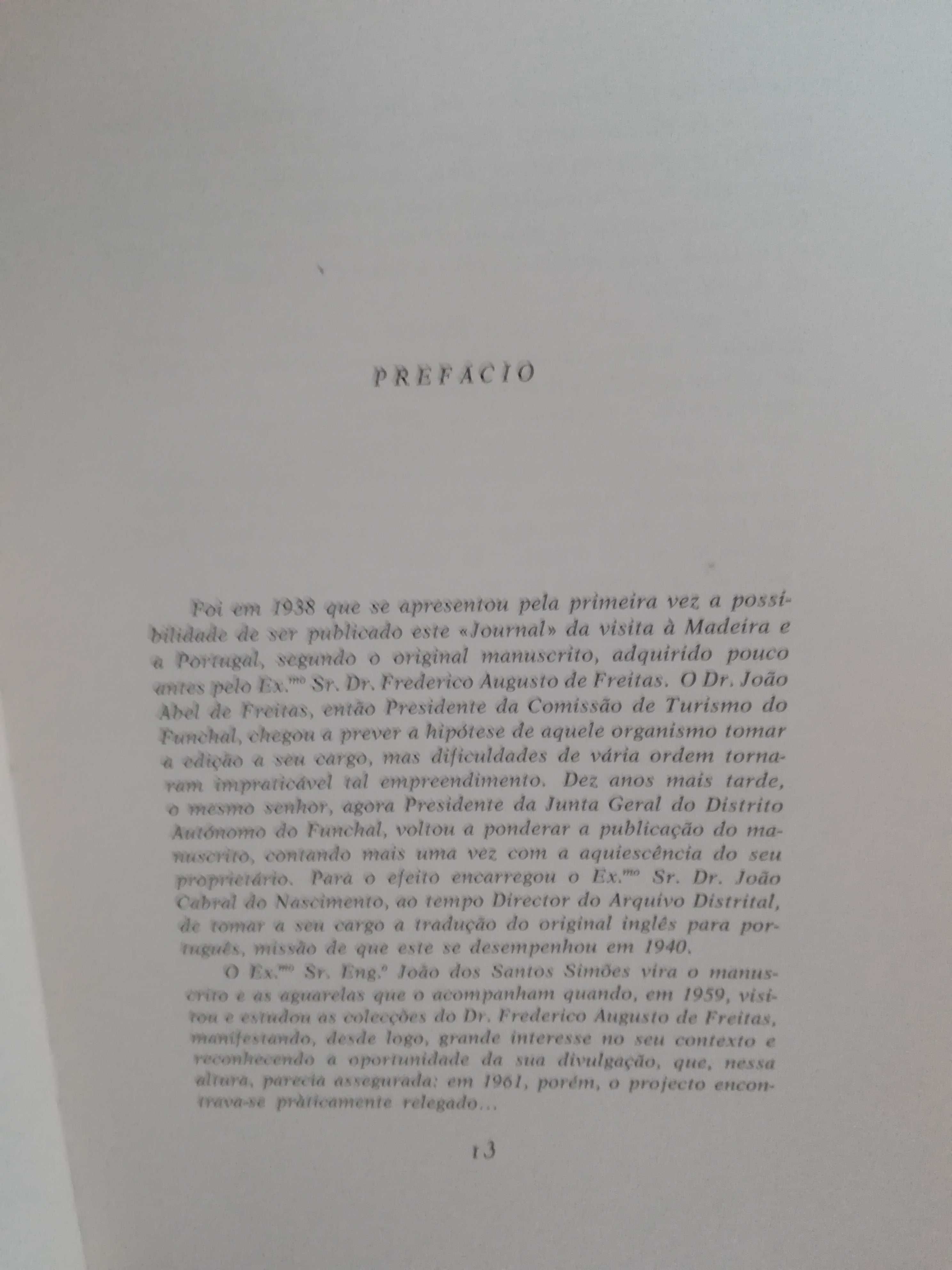 Livro raro antigo Isabella de França visita à Madeira e a Portugal