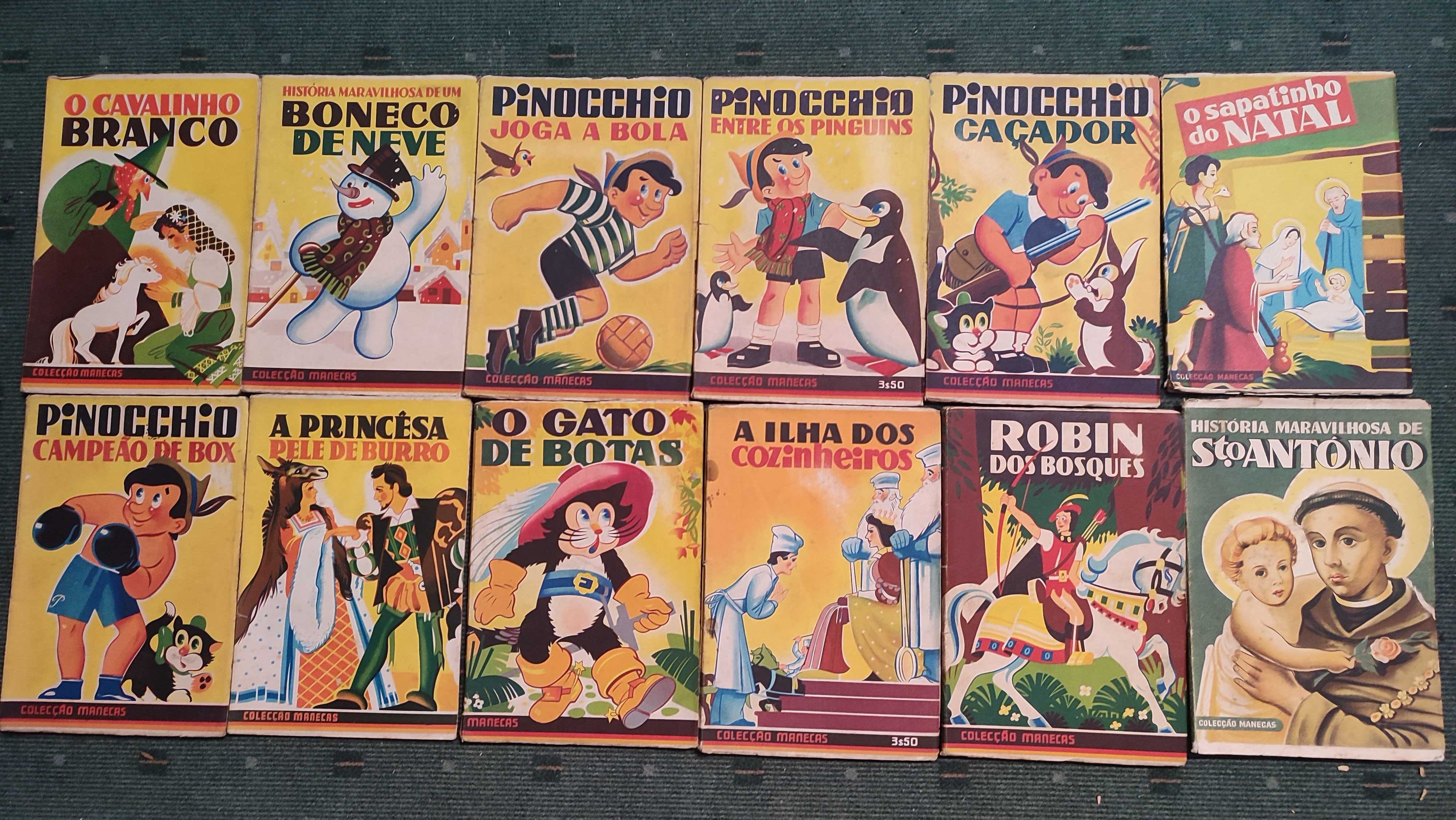 Lote 12 Livros infantis antigos Coleção Manecas