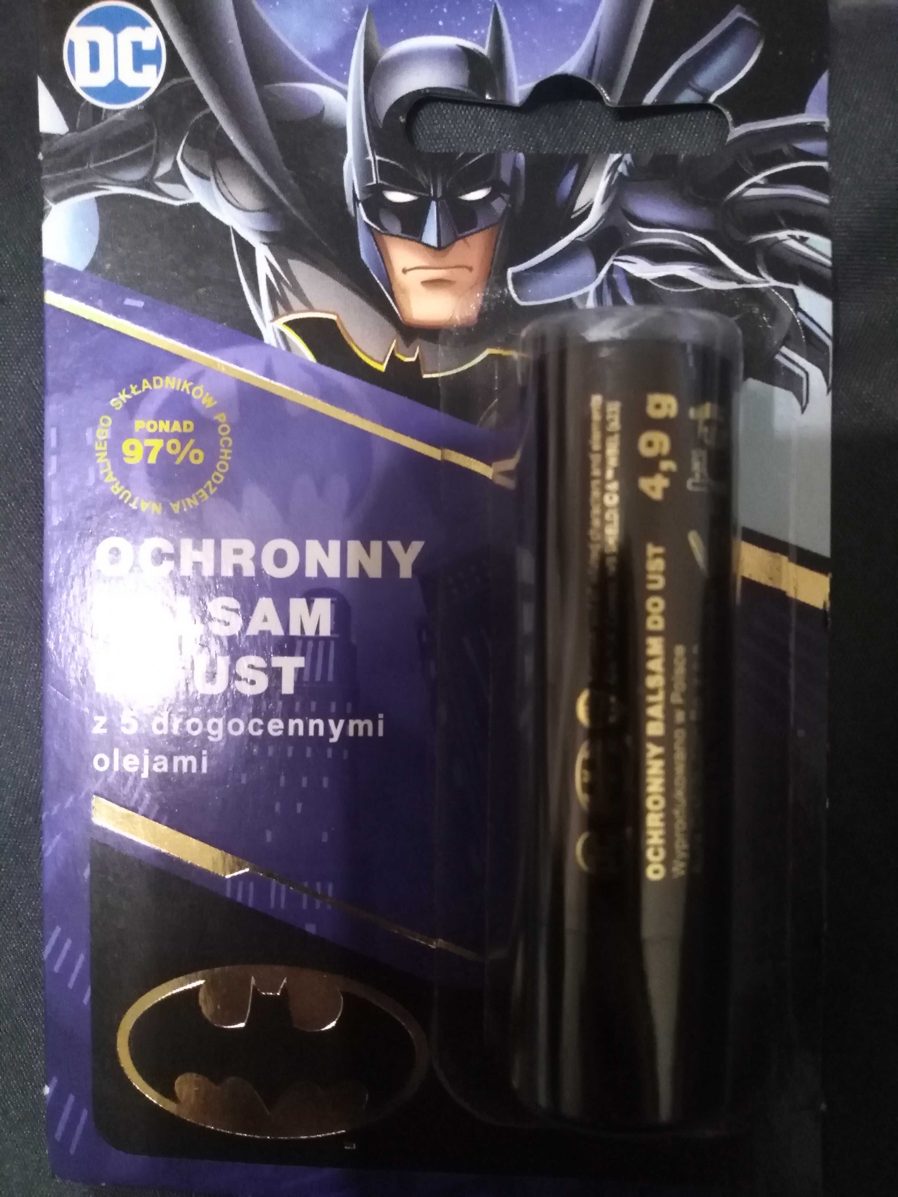 Batman DC Balsam ochronny do ust  czarny sztyft z 5 olejkami unisex