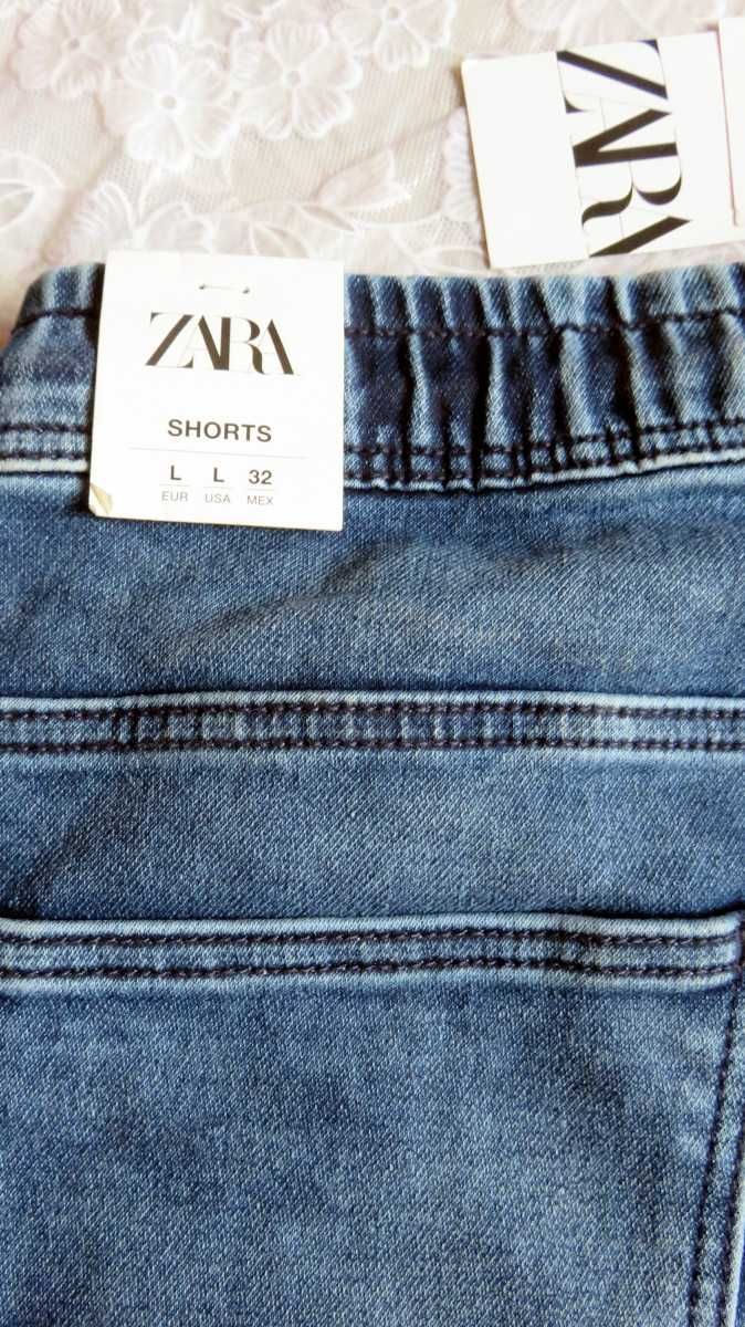 Новые джинсовые шорти бренда ZARA, Made in Bangladesh, размер: EUR L