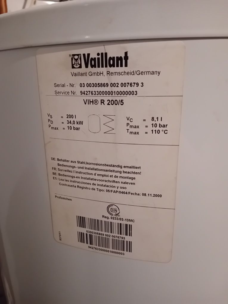 Zasobnik vaillant 200l