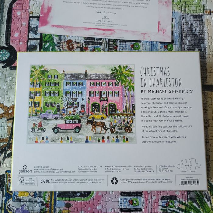 Puzzle Galison Christmas In Chatleston by Michael Storrings
