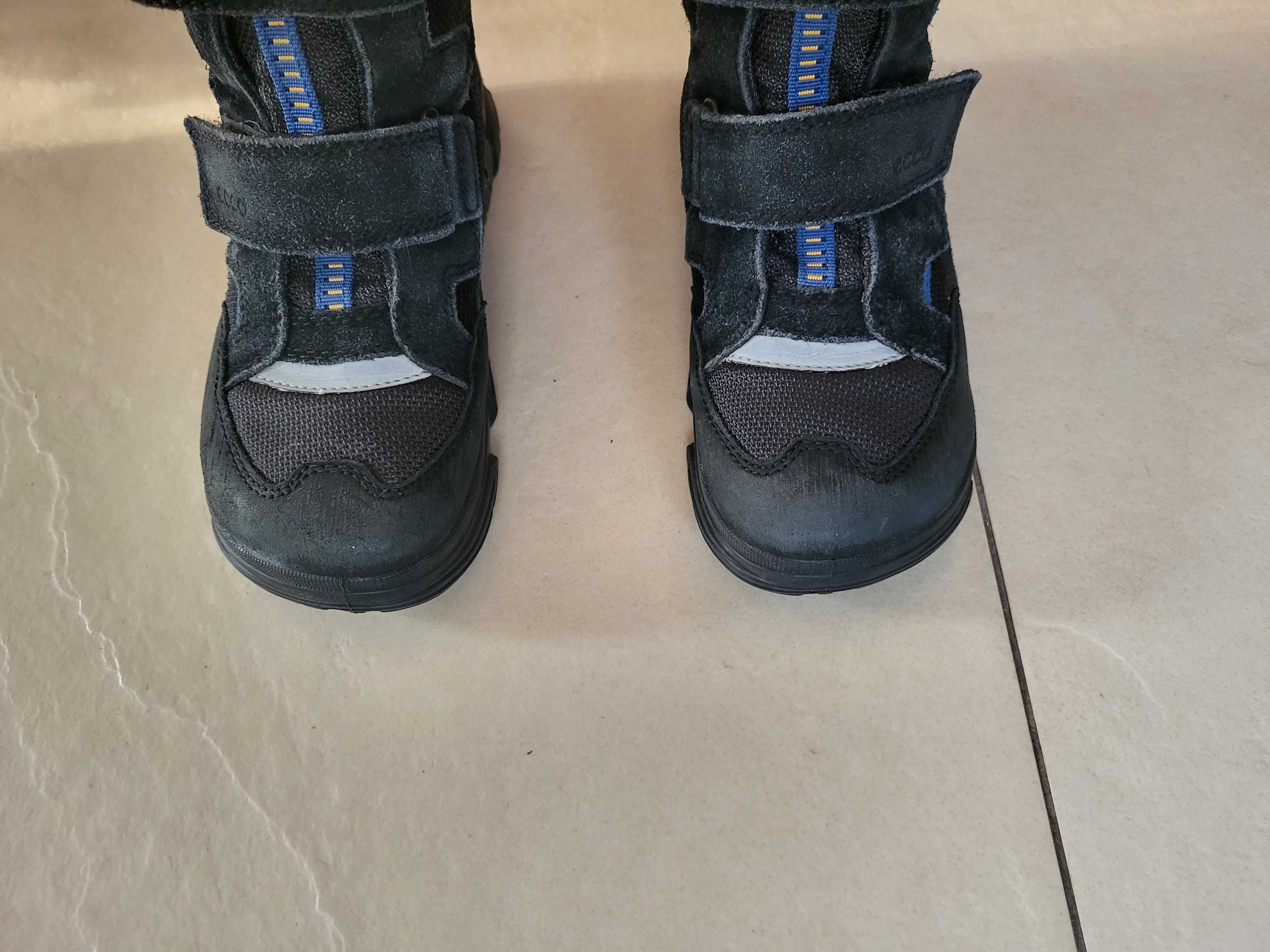 Ecco buty zimowe górskie czarne niebieskie GORE-TEX 32 dł. wkł. 21 cm