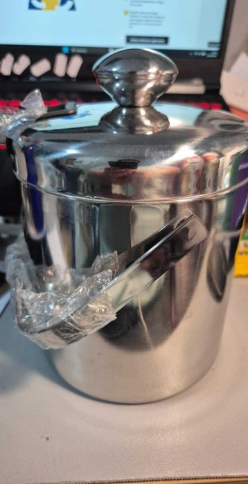 Pojemnik termiczny na lód kostki lodu wiaderko barowe barmańskie stalo