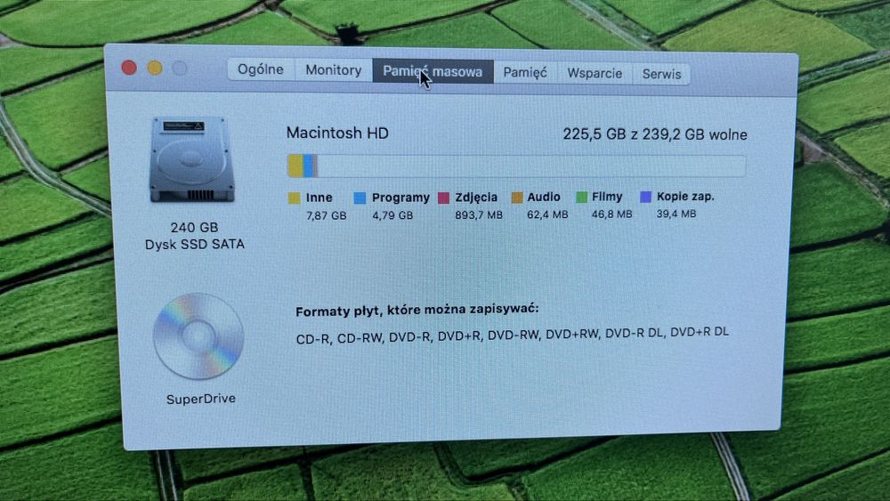 Mac Mini 2009r 8/256GB + monitor