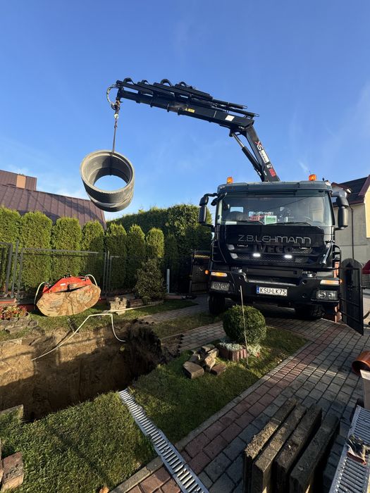 Transport+HDS z łyżką /widłami do palet wywrotka | koparko-ładowarka