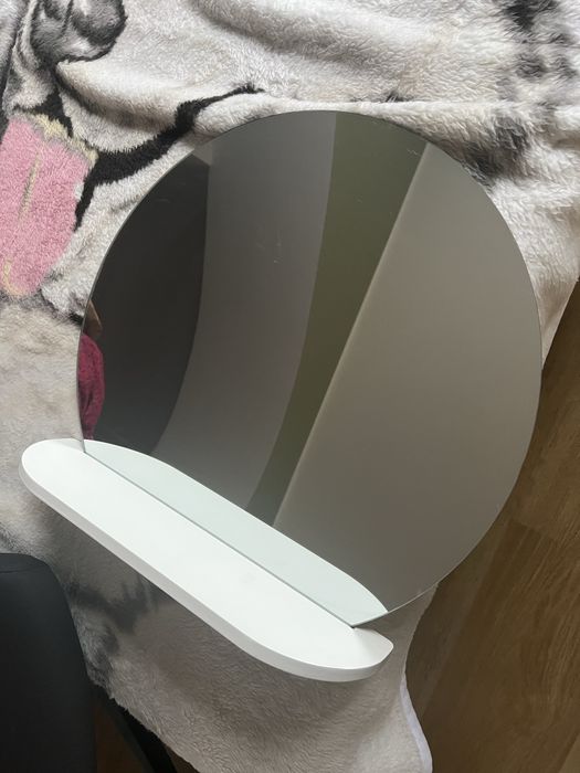 Lustro z półką (okrągłe, 50 cm średnicy)