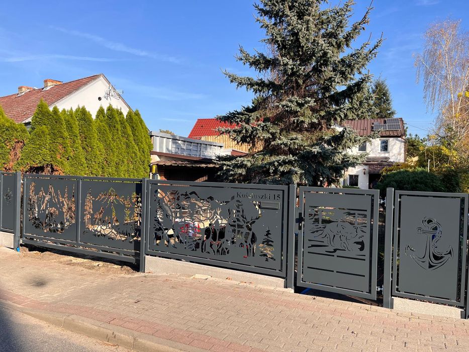 Brama przesuwna 5m wypalana CNC. Brama wjazdowa. Producent