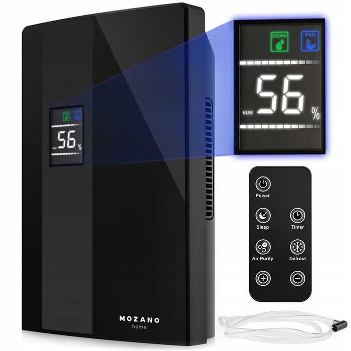 Duży OSUSZACZ POWIETRZA pochłaniacz wilgoci OCZYSZCZACZ cichy + pilot