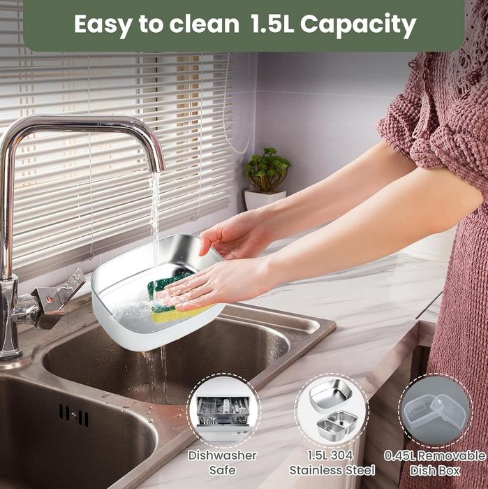 Elektroniczna lunchbox 100W 3w1, przenośna, stalowa - DEFEKT