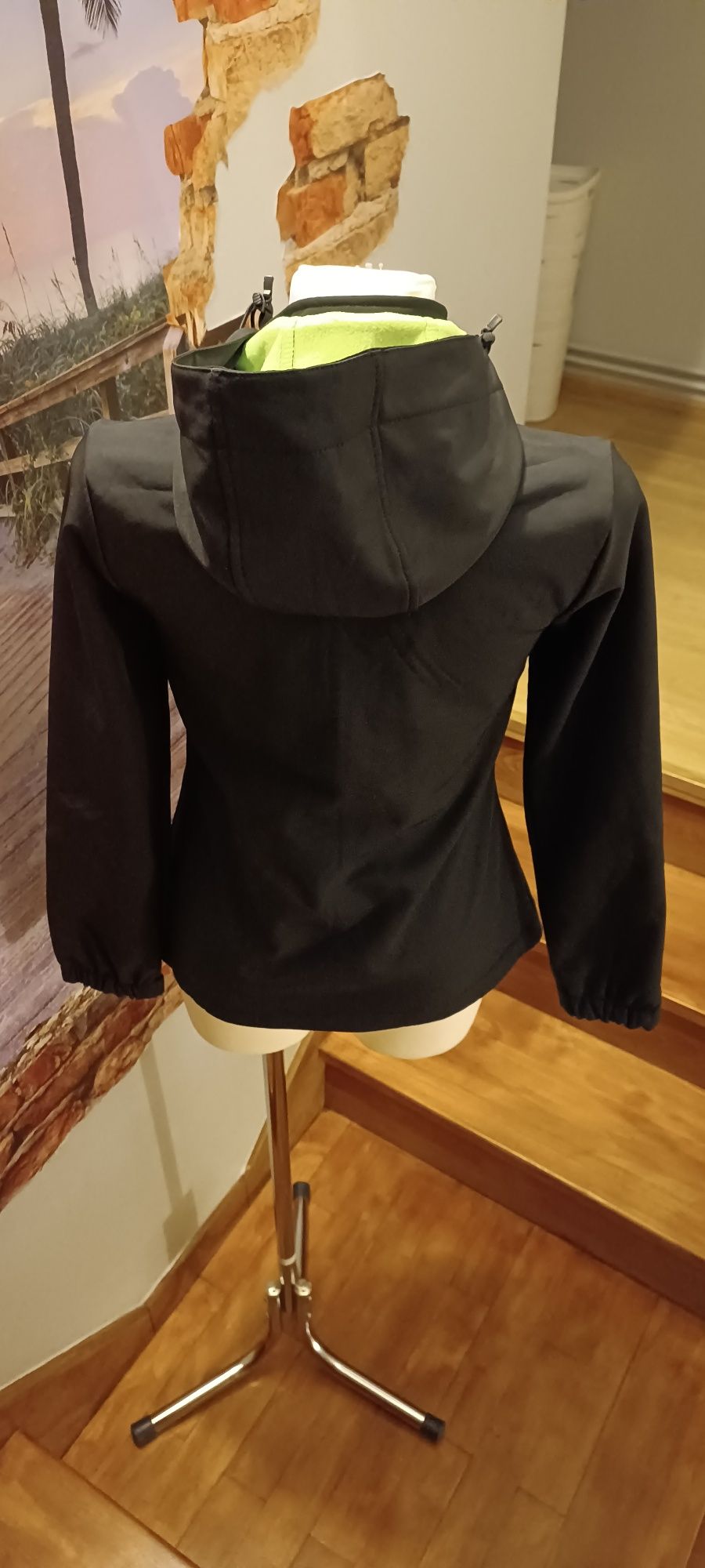 Kurtka- Bluza Damska Trekkingowa J.Style r. S Czarno-Zielona z Metką