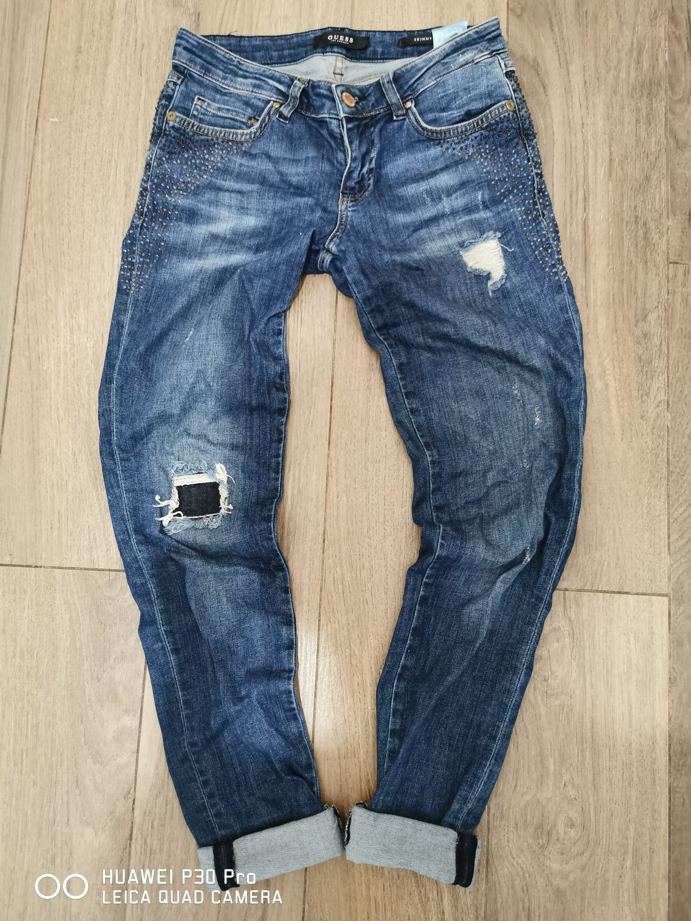 Spodnie Damskie Guess Jeansowe Oryginalne