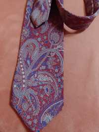 Krawat klasyczny jedwab bordo granat Guylaroohe  wysokiej jakości
