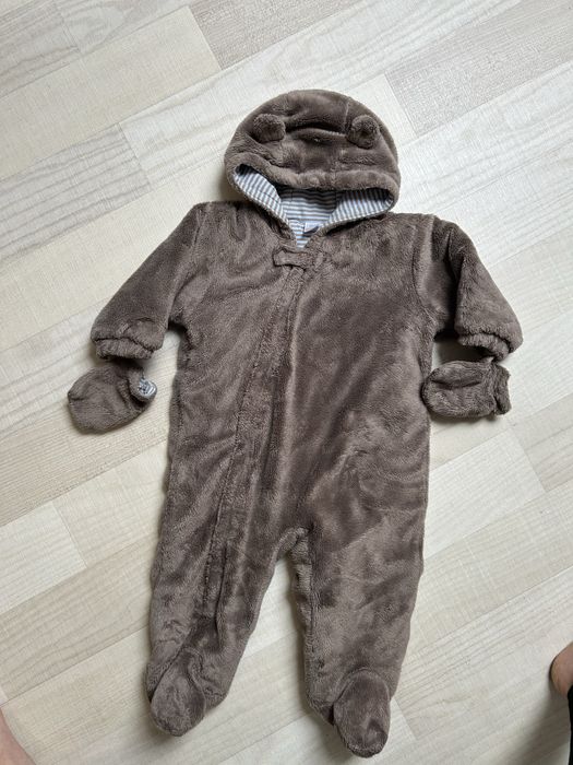 Ciepły miś kombinezon dla niemowlaka 6-9 mce