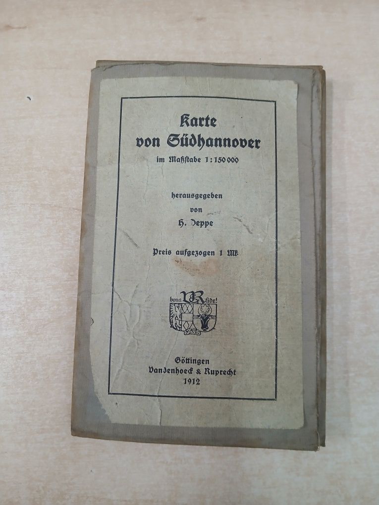 Mapa południowego  Hanoweru  z 1912
