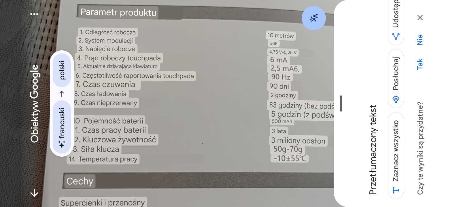 Podświetlana klawiatura Bluetooth