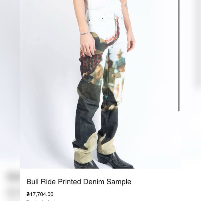 Штаны джинсы Raf Simons x Calvin Klein 205W39NYC Bull Rider Denim рафы