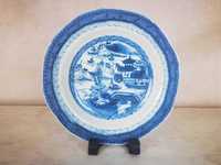 Prato de porcelana azul Cantão . Companhia das Índias
Século XVII