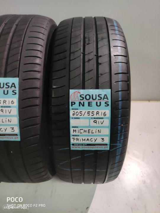 2 pneus semi novos 205-55r16 michelin - oferta dos portes para todo o