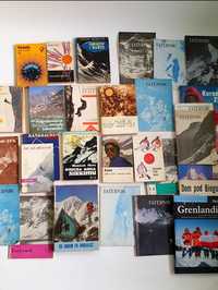 Kolekcja starych książek o górach góry wspinaczka alpinistyka alpinizm