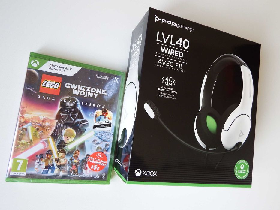 MEGA ZESTAW XBOX Słuchawki dla GRACZA + LEGO Star Wars Skywalker PL !