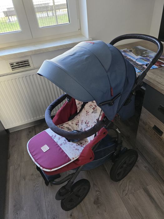 Wózek xlander xa kolor granatowo bordowy