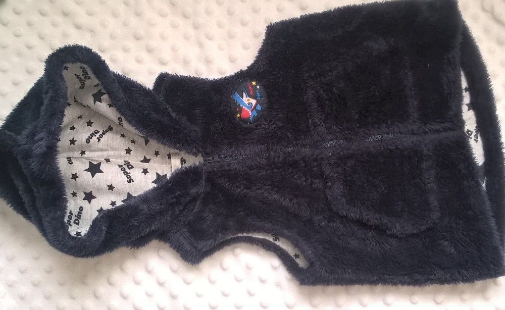 Zestaw polarowy bezrękawnik kamizelka polar bluza Rebel 80 86