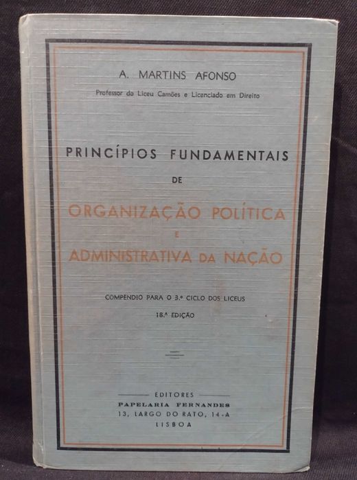 Princípios Fundamentais de Org. Política e Administrativa da Nação