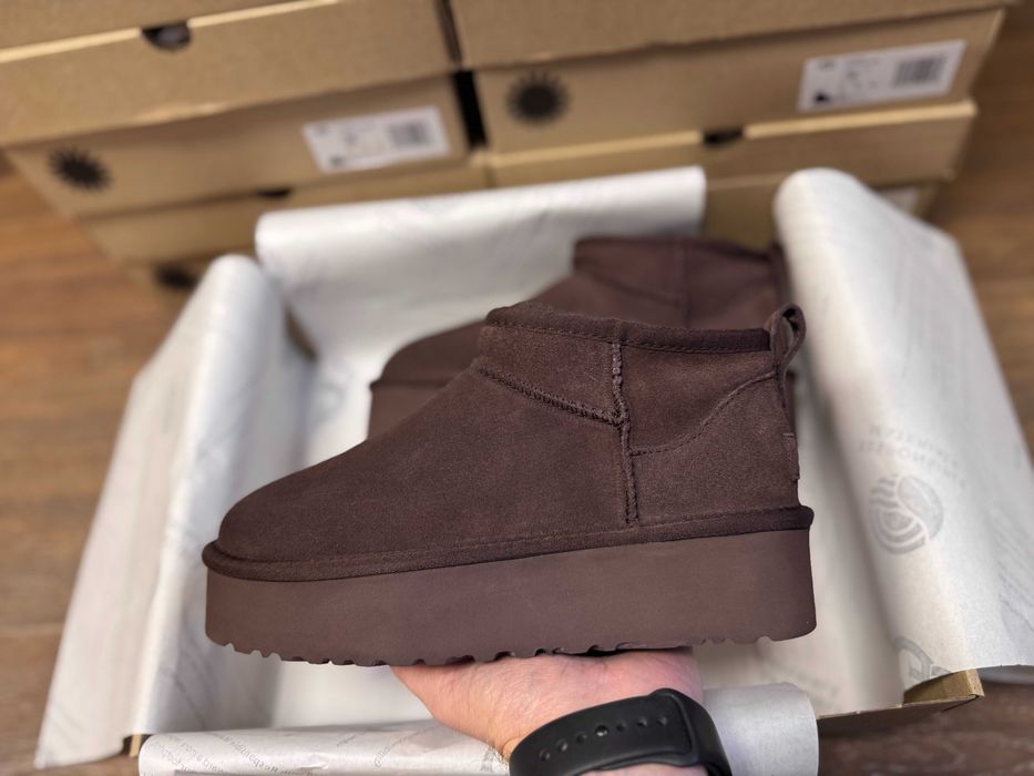 Угги/Угг/Уггі/Уги/Угі/UGG Australia Ultra Mini Platform Chocolate 3 cm