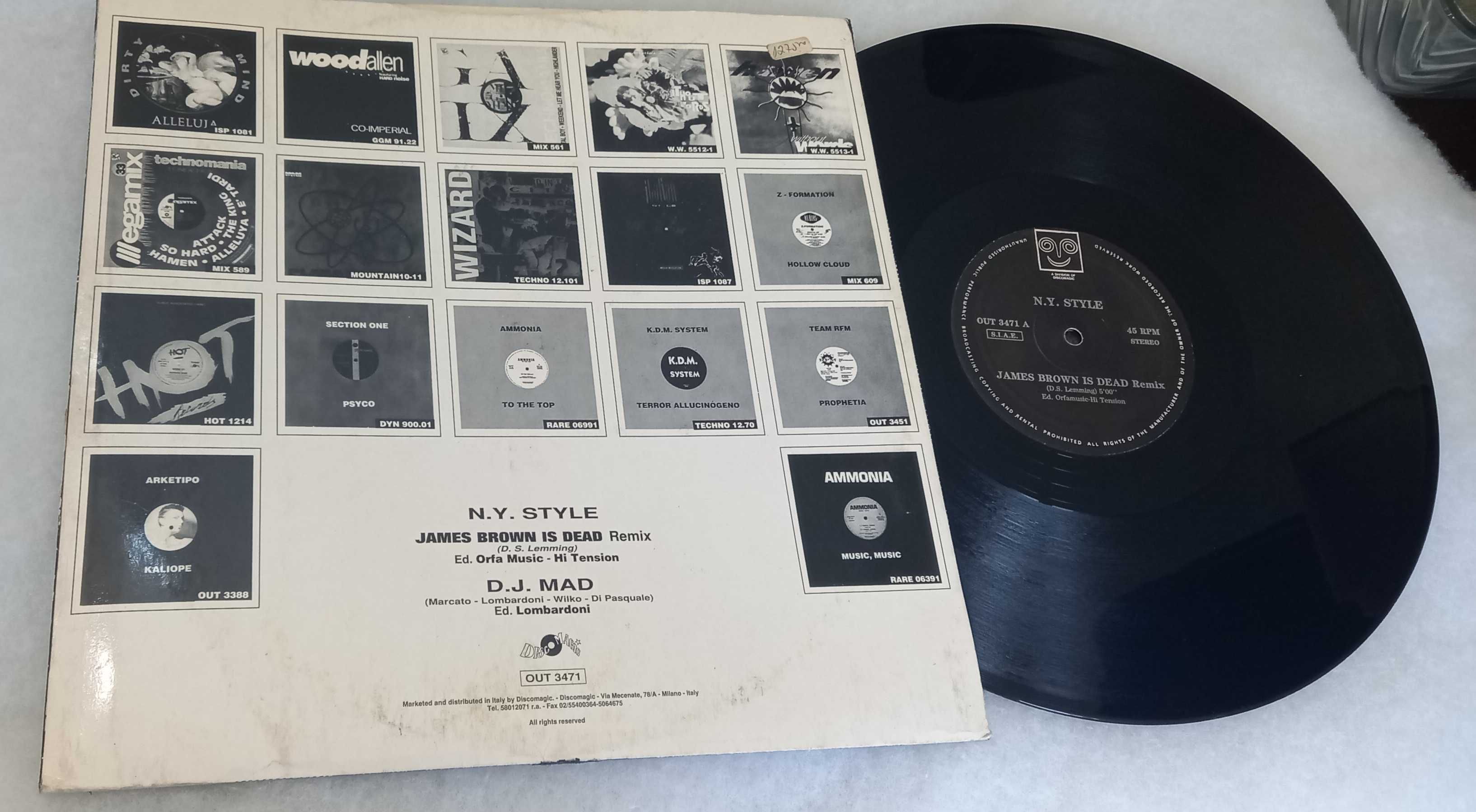 N.Y. Style – James Brown Is Dead (Remix) Maxi 12" Techno Hardcore 1992